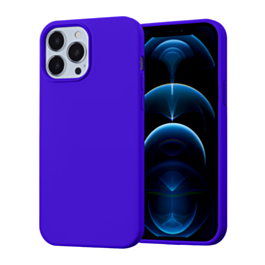 Soft Solid Silicone Case (Full Buttom Cover) - SEA BLUE for iPhone 13 Pro (Only Ground Shipping)