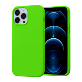 Soft Solid Silicone Case (Full Buttom Cover) - GREEN for iPhone 13 Pro (Only Ground Shipping)