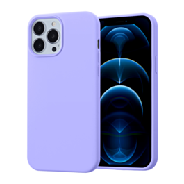 Soft Solid Silicone Case (Full Buttom Cover) - LILAC for iPhone 13 Pro Max (Only Ground Shipping)
