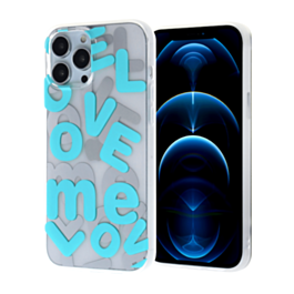 Love Me Printed Clear Case - E6 for iPhone 8P / 7P (Only Ground Shipping)