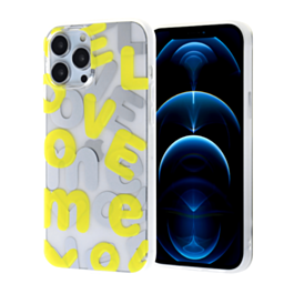 Love Me Printed Clear Case - E7 for iPhone XR (Only Ground Shipping)