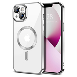 Shiny Wireless Charging Clear Case - SILVER for iPhone 13 Mini (Only Ground Shipping)