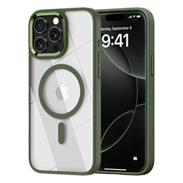 Shiny Magnetic Clear Cases - GREEN for iPhone 13 Pro Max (Only Ground Shipping)