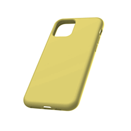 Soft Solid Silicone Case (Full Buttom Cover) YELLOW for iPhone 11 Pro (Only Ground Shipping)