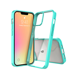 Acrylic Dual Layer Transparent Case - TEAL for iPhone 13 Pro (Only Ground Shipping)