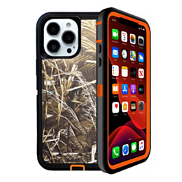 Heavy Duty Case for iPhone 13 Pro (CAMO ORANGE) (Only Ground Shipping)