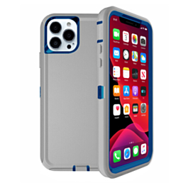 Heavy Duty Case for iPhone 13 Pro (GRAY & BLUE) (Only Ground Shipping)