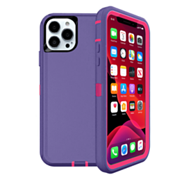 Heavy Duty Case for iPhone 13 Pro (DARK PURPLE & PINK) (Only Ground Shipping)