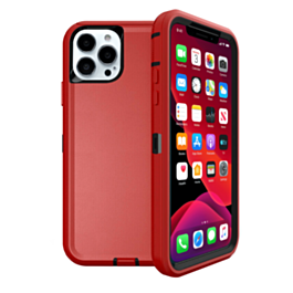 Heavy Duty Case for iPhone 13 Pro (RED & BLACK) (Only Ground Shipping)