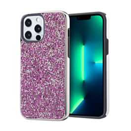Bling Diamond Dual Layer Protection Case - PINK for iPhone 13 Pro (Only Ground Shipping)