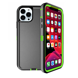 Heavy Duty Case for iPhone 13 Pro (BLACK & GREEN) (Only Ground Shipping)
