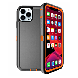 Heavy Duty Case for iPhone 13 Pro (BLACK & ORANGE) (Only Ground Shipping)