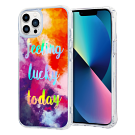 Flower Print Design Hard Clear Case - G149 for iPhone 13 Pro (Only Ground Shipping)