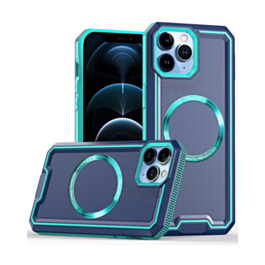 Non-Slip Translucent Matte Wireless Charging Case (BLUE) for iPhone 13 Pro Max (Only Ground Shipping)