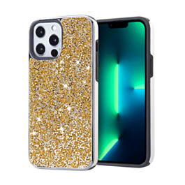 Bling Diamond Dual Layer Protection Case - GOLD for iPhone 13 Pro (Only Ground Shipping)