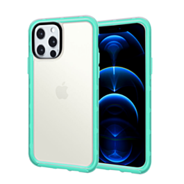 Acrylic Dual Layer Transparent Case - TEAL for iPhone 13 Pro Max (Only Ground Shipping)