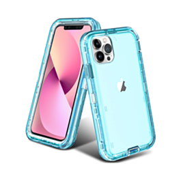 Transparent Shockproof Case - LIGHT BLUE for iPhone 13 Pro Max (Only Ground Shipping)