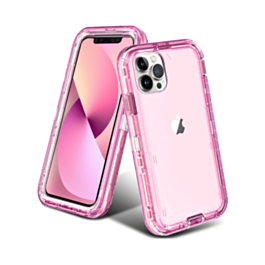 Transparent Shockproof Case - PINK for iPhone 13 Pro (Only Ground Shipping)