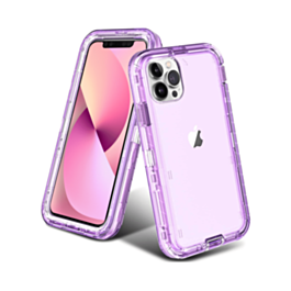 Transparent Shockproof Case - PURPLE for iPhone 13 Pro Max (Only Ground Shipping)