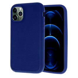 Dual Layer Serrated Case - DARK BLUE for iPhone 13 Pro (Only Ground Shipping)