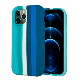 Dual Layer Serrated Case - RAINBOW GREEN for iPhone 7G / 8G / SE 2020 (Only Ground Shipping)