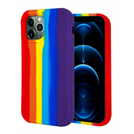 Dual Layer Serrated Case - RAINBOW for iPhone 13 Pro Max (Only Ground Shipping)
