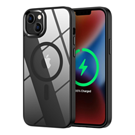 Shiny Magnetic Clear Cases - BLACK for iPhone 13 / 14 (Only Ground Shipping)