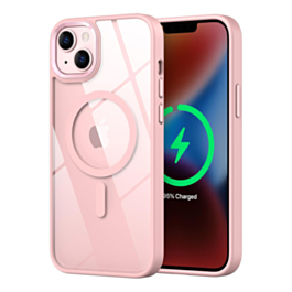 Shiny Magnetic Clear Cases - PINK for iPhone 13 / 14 (Only Ground Shipping)