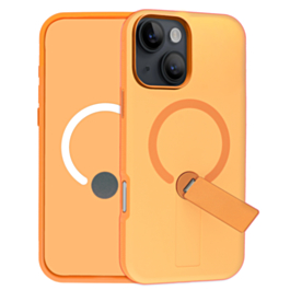 Shockproof Rugger Magnetic Case with Kickstand (ORANGE) for iPhone 13 / 14 (Only Ground Shipping)