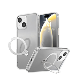 Transparent Magnetic Case with Kickstand (CLEAR) for iPhone 13 / 14 (Only Ground Shipping)