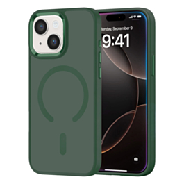 New Magnetic Wireless Charging Case with IC Chip (DARK GREEN) for iPhone 13 / 14 (Only Ground Shipping)