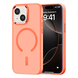 New Magnetic Wireless Charging Case with IC Chip (ORANGE) for iPhone 13 / 14 (Only Ground Shipping)