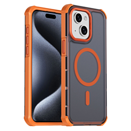 Dual Layer Electroplated Border Wireless Charging Case (ORANGE) for iPhone 13 / 14 / 16e / 17e (Only Ground Shipping)