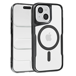 Glossy & Transparent Magnetic Case - BLACK for iPhone 13 / 14 (Only Ground Shipping)