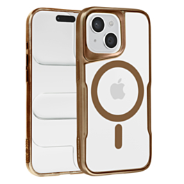 Glossy & Transparent Magnetic Case - DESERT GOLD for iPhone 13 / 14 (Only Ground Shipping)