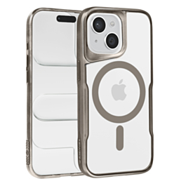 Glossy & Transparent Magnetic Case - TITANIUM for iPhone 13 / 14 (Only Ground Shipping)