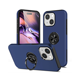 Dual Layer Case with Magnetic Ring - NAVY BLUE for iPhone 13 / 14 (Only Ground Shipping)