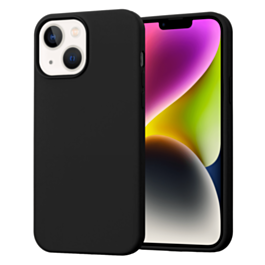 Soft Solid Silicone Case (Full Buttom Cover) - BLACK for iPhone 13 / 14 / 16e / 17e (Only Ground Shipping)
