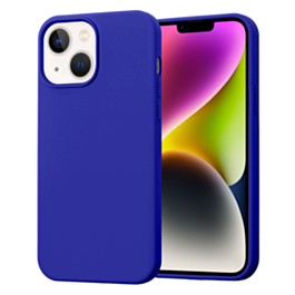 Soft Solid Silicone Case (Full Buttom Cover) - SEA BLUE for iPhone 13 / 14 / 16e / 17e (Only Ground Shipping)