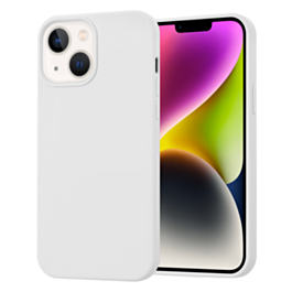 Soft Solid Silicone Case (Full Buttom Cover) - WHITE for iPhone 13 / 14 / 16e / 17e (Only Ground Shipping)