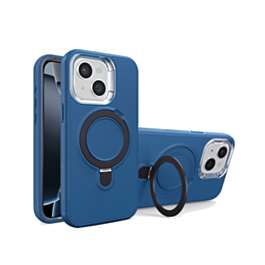 Support Heavy Duty Case with Wireless Charging Kickstand - ROYAL BLUE for iPhone 13 / 14 (Only Ground Shipping)