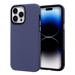 Shock Absorption Protective Dual Layer Case - NAVY BLUE for iPhone 14 Pro (Only Ground Shipping)