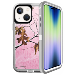 Heavy Duty Case for iPhone 14 / 13 (CAMO PINK) (Only Ground Shipping)
