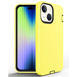 iPhone 14 Plus / 15 Plus Silicone Design Heavy Duty Case - YELLOW (Only Ground Shipping)