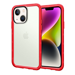 iPhone 14 Plus / 15 Plus Acrylic Dual Layer Transparent Case - RED (Only Ground Shipping)