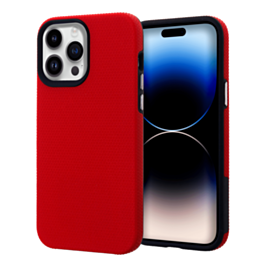Shock Absorption Protective Dual Layer Case - RED for iPhone 14 Pro Max (Only Ground Shipping)