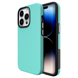 Shock Absorption Protective Dual Layer Case - TEAL for iPhone 14 Pro Max (Only Ground Shipping)