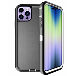 Heavy Duty Case for iPhone 14 Pro Max (BLACK & WHITE) (Only Ground Shipping)