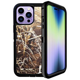 Heavy Duty Case for iPhone 14 Pro (CAMO BLACK) (Only Ground Shipping)