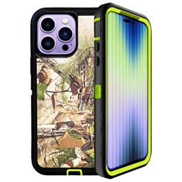 Heavy Duty Case for iPhone 14 Pro (CAMO GREEN) (Only Ground Shipping)